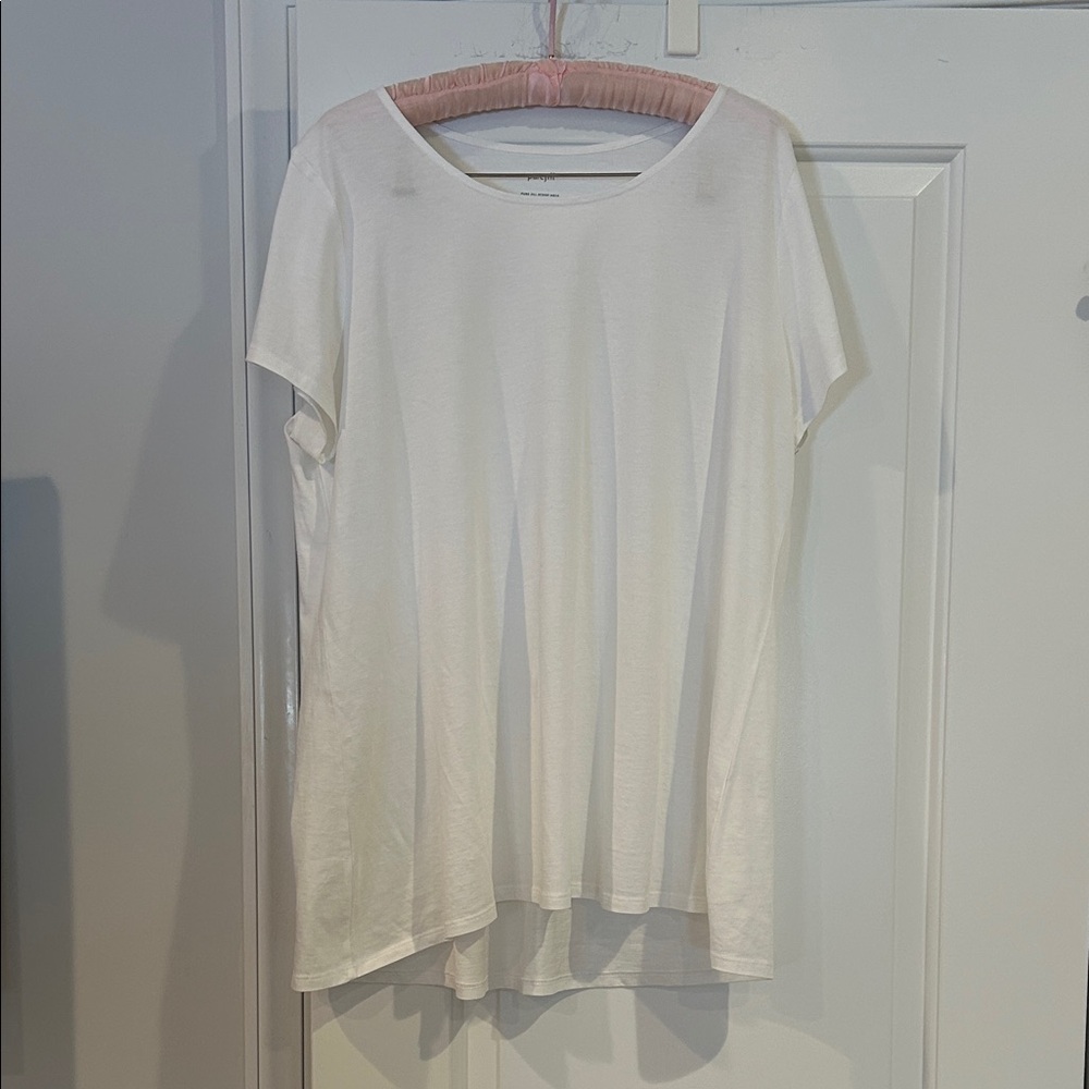 J Jill Classic White Scoop Neck Women's Tee